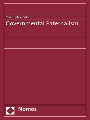 cover image of Governmental Paternalism